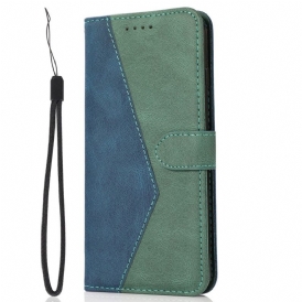 Custodia A Portafoglio Samsung Galaxy S23 5G Cinturino Bicolore