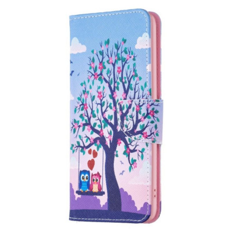 Custodia A Portafoglio Samsung Galaxy S23 5G Gufi Sull'altalena