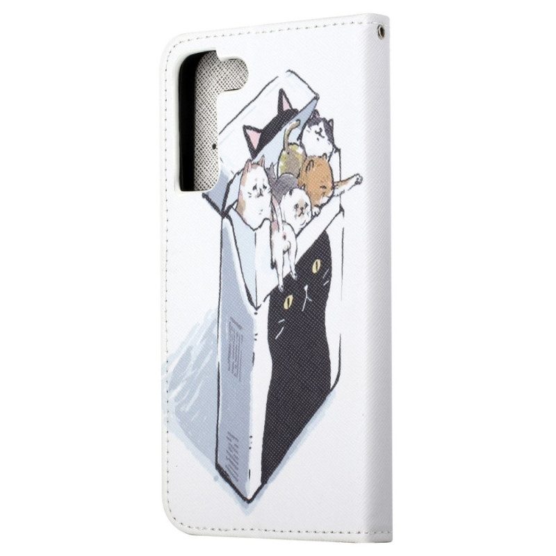 Custodia in pelle Samsung Galaxy S23 5G Consegna Gatti Con Perizoma