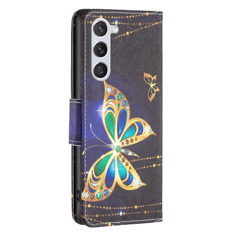 Custodia in pelle Samsung Galaxy S23 5G Farfalla Reale