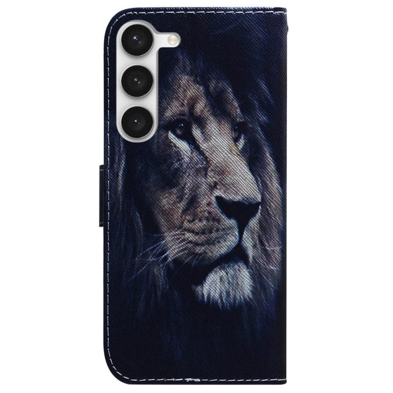 Custodia in pelle Samsung Galaxy S23 5G Leone Sognante