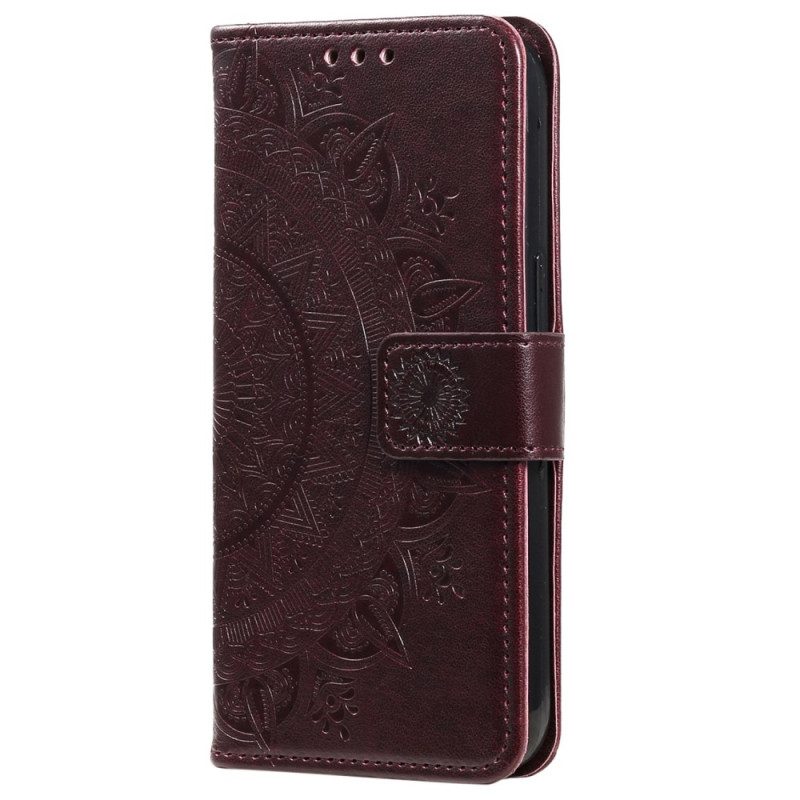 Custodia in pelle Samsung Galaxy S23 5G Mandala Del Sole