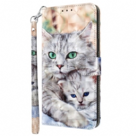 Custodia in pelle Samsung Galaxy S23 5G Perizoma Gatti