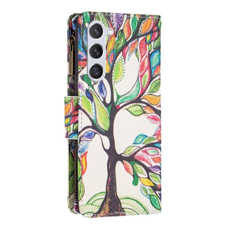 Custodia in pelle Samsung Galaxy S23 5G Portafoglio Portafoglio Albero