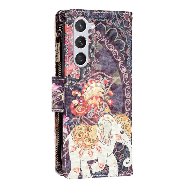 Custodia in pelle Samsung Galaxy S23 5G Portafoglio Portafoglio Elefante