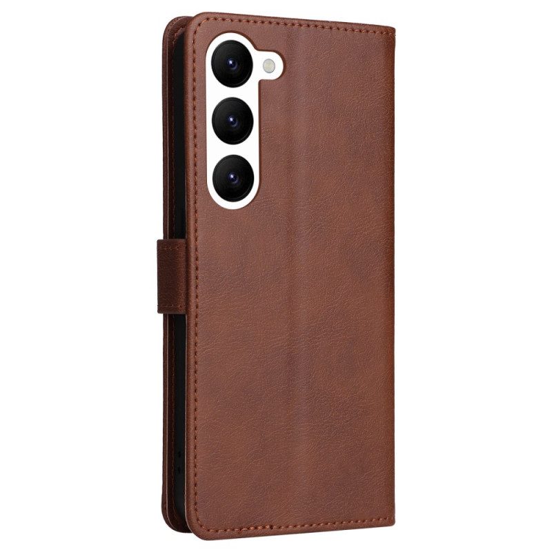 Custodia in pelle Samsung Galaxy S23 5G Semplice Con Cinturino