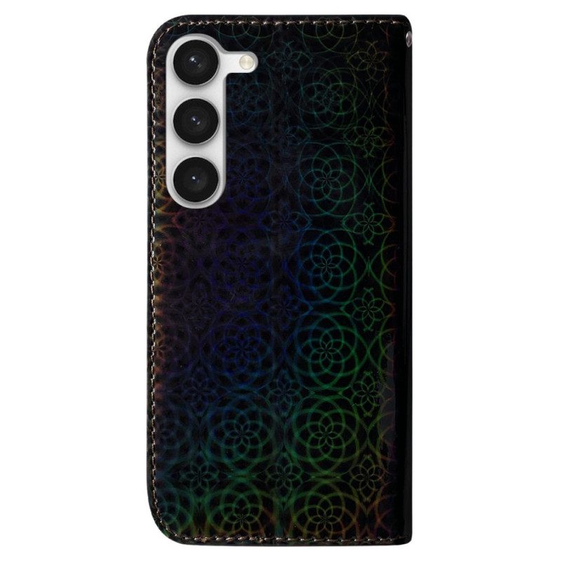 Custodia in pelle Samsung Galaxy S23 5G Stile Discoteca