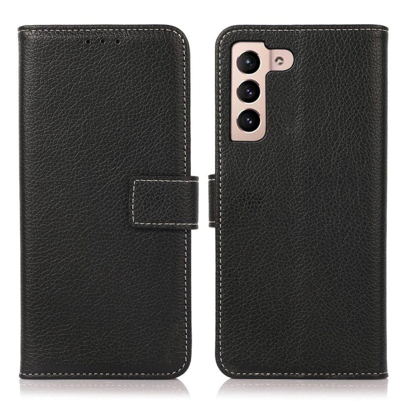 Custodia in pelle Samsung Galaxy S23 5G Stile In Pelle Litchi