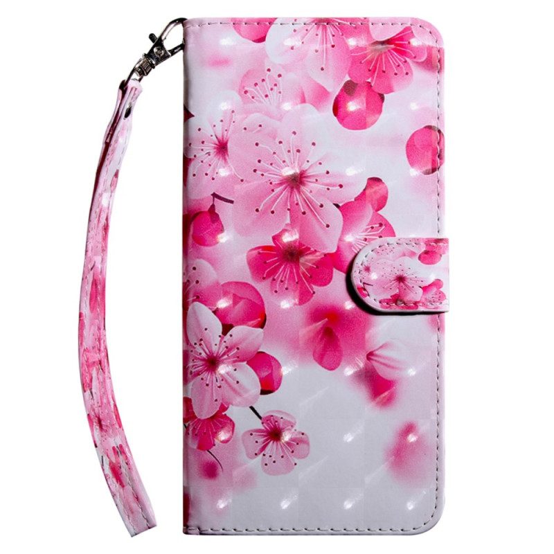 Custodia in pelle Samsung Galaxy S23 5G Strappy Floreale