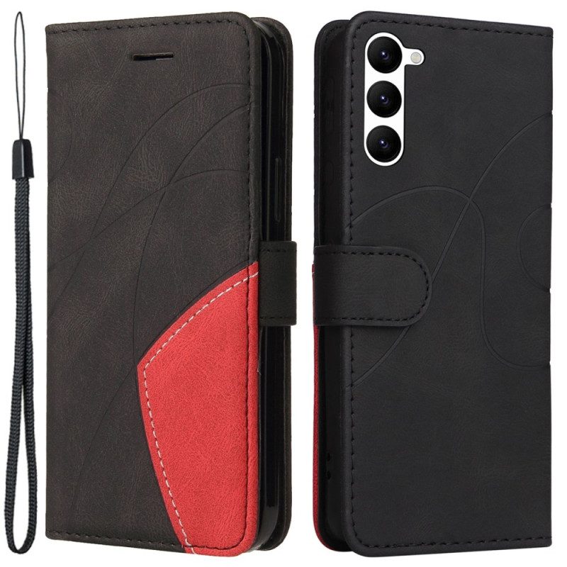 Folio Cover Samsung Galaxy S23 5G Cinturino Bicolore