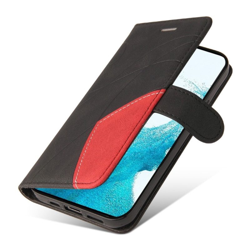 Folio Cover Samsung Galaxy S23 5G Cinturino Bicolore