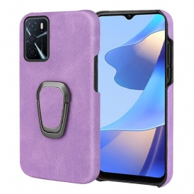 Cover Oppo A16 / A16s Anello-supporto Effetto Pelle Nuovi Colori