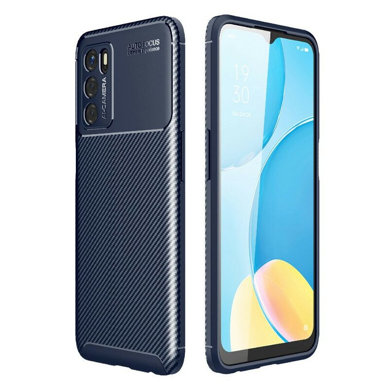 Cover Oppo A16 / A16s Struttura Flessibile In Fibra Di Carbonio