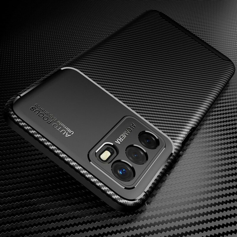 Cover Oppo A16 / A16s Struttura Flessibile In Fibra Di Carbonio