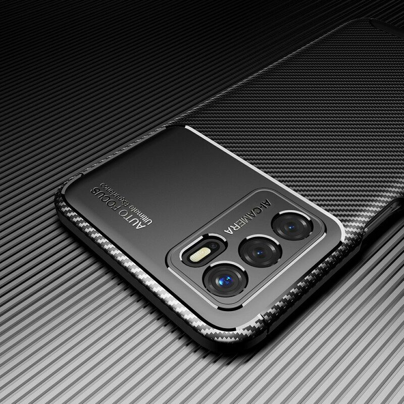 Cover Oppo A16 / A16s Struttura Flessibile In Fibra Di Carbonio