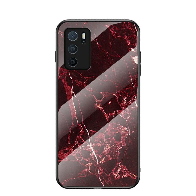 Cover Oppo A16 / A16s Vetro Temperato Colori Marmo