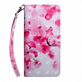 Custodia A Portafoglio Oppo A16 / A16s Fiori Rosa