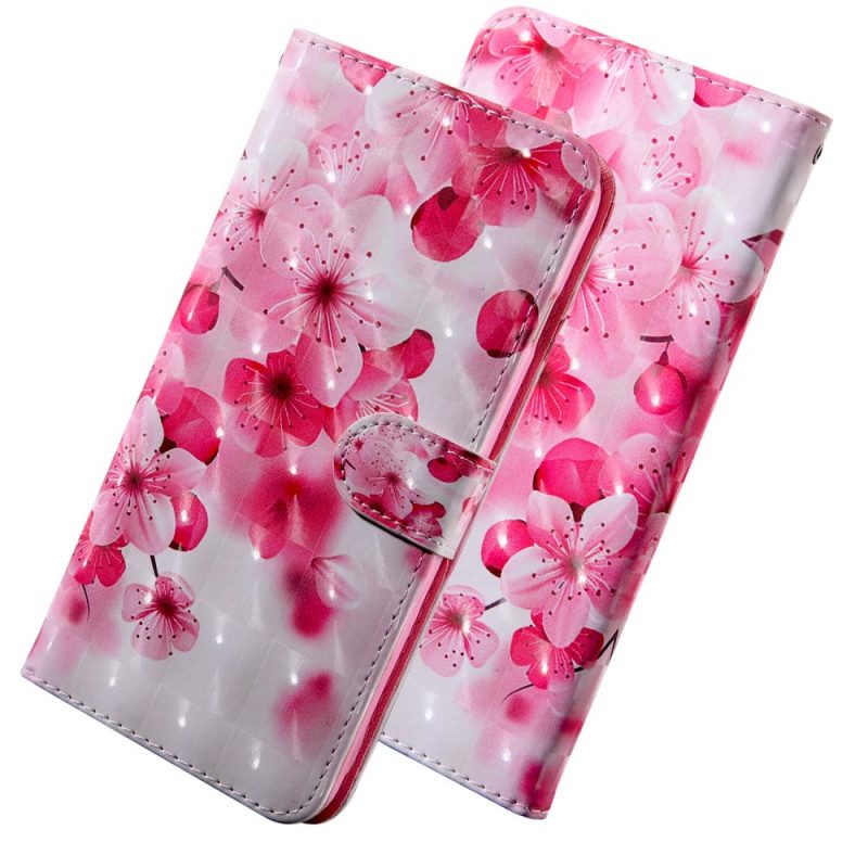 Custodia A Portafoglio Oppo A16 / A16s Fiori Rosa