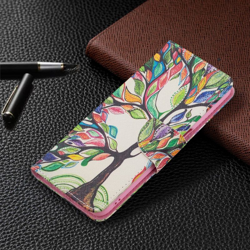 Custodia in pelle Oppo A16 / A16s Albero Colorato