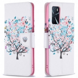 Custodia in pelle Oppo A16 / A16s Albero Fiorito