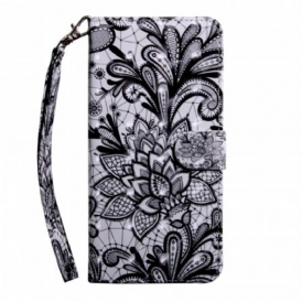 Custodia in pelle Oppo A16 / A16s Completamente In Pizzo