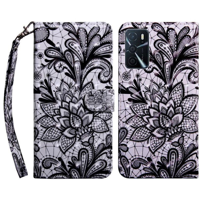 Custodia in pelle Oppo A16 / A16s Completamente In Pizzo