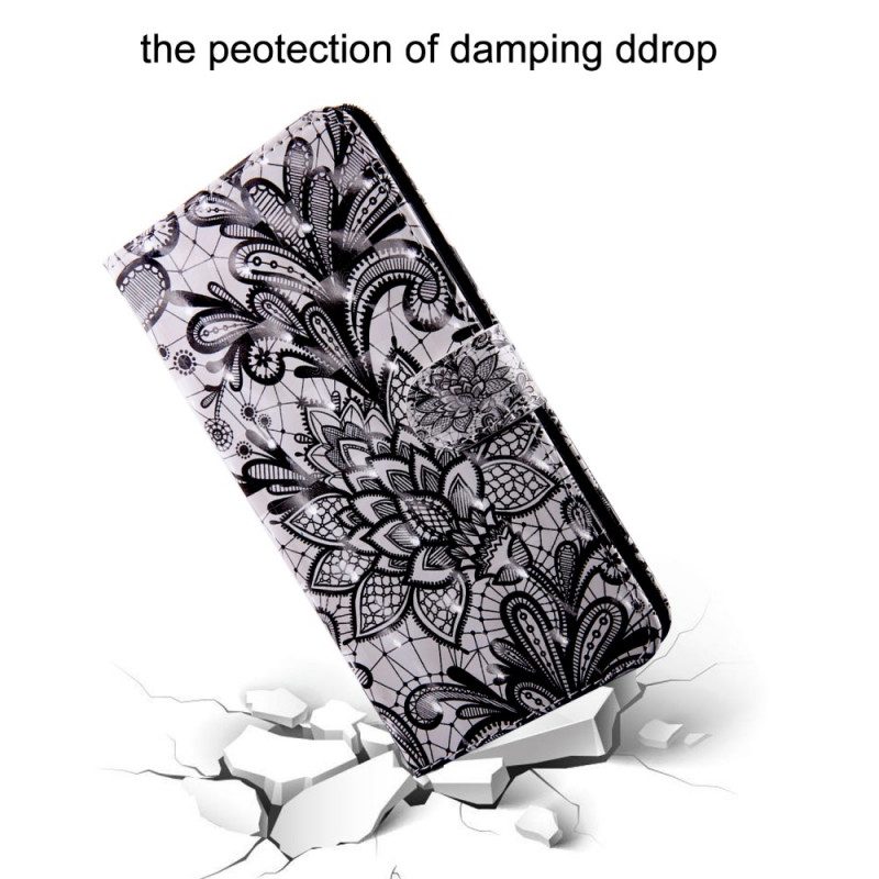 Custodia in pelle Oppo A16 / A16s Completamente In Pizzo