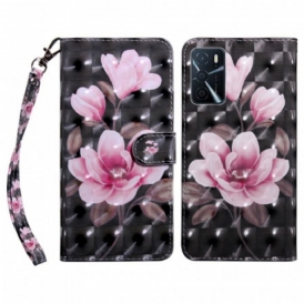 Custodia in pelle Oppo A16 / A16s Fiori Sbocciati