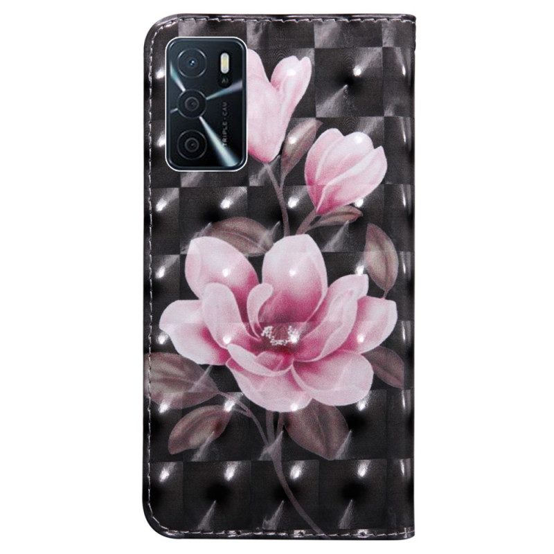 Custodia in pelle Oppo A16 / A16s Fiori Sbocciati