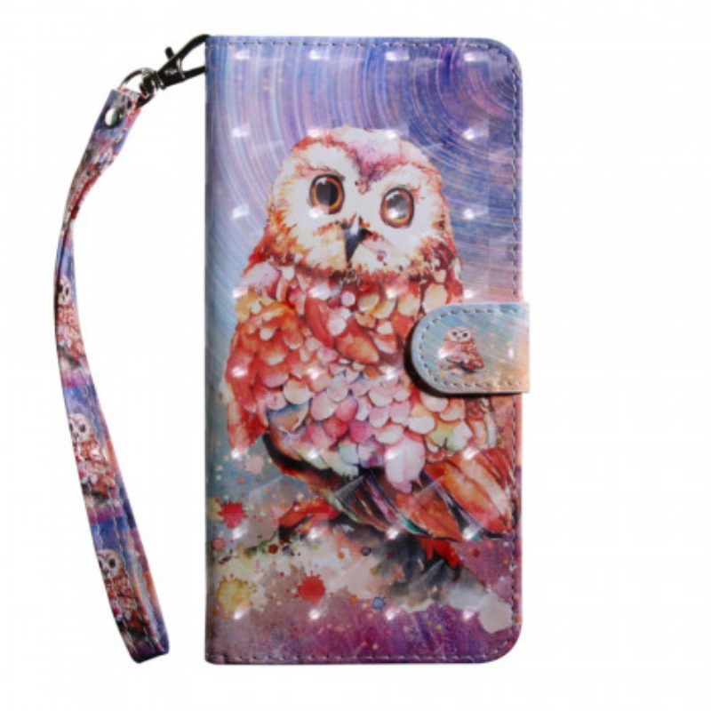 Custodia in pelle Oppo A16 / A16s Gufo Il Pittore