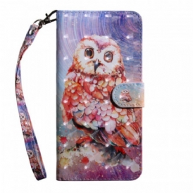 Custodia in pelle Oppo A16 / A16s Gufo Il Pittore