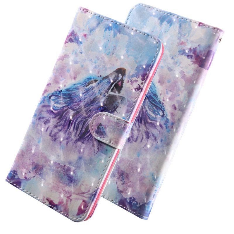 Custodia in pelle Oppo A16 / A16s Il Lupo