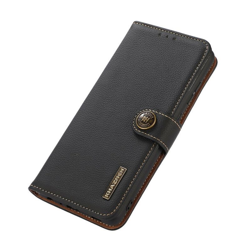 Custodia in pelle Oppo A16 / A16s Khazneh Rfid In Vera Pelle