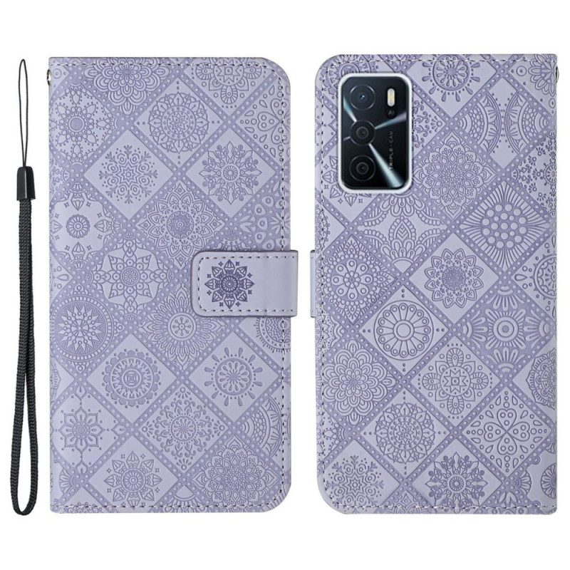 Custodia in pelle Oppo A16 / A16s Modello Di Arazzo