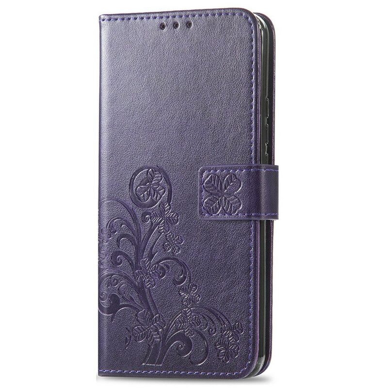 Custodia in pelle Oppo A16 / A16s Quadrifoglio