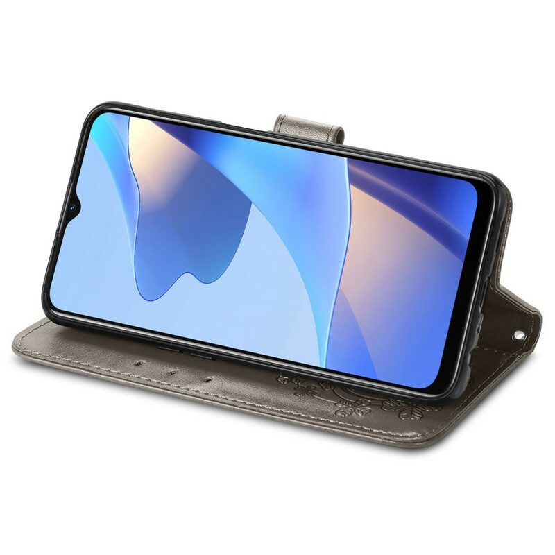 Custodia in pelle Oppo A16 / A16s Quadrifoglio