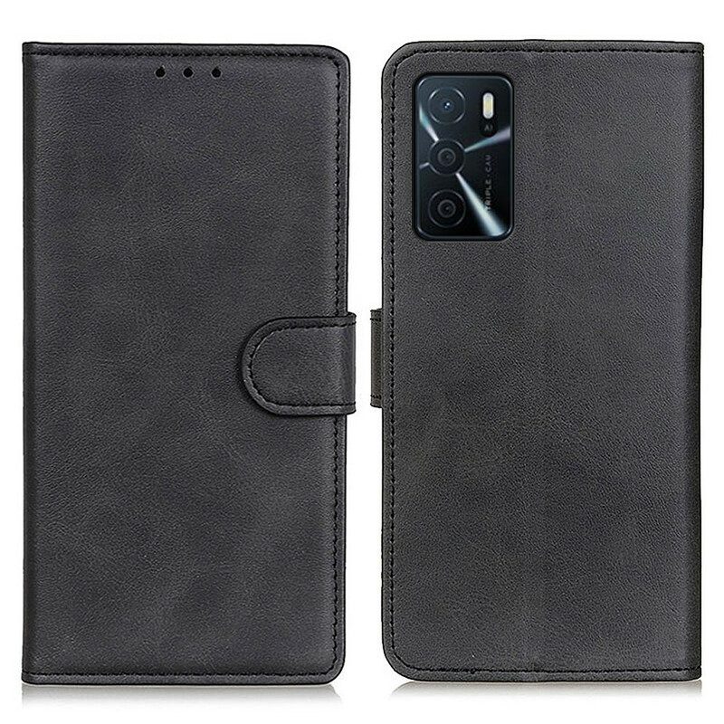Custodia in pelle Oppo A16 / A16s Retro Effetto Pelle Opaca