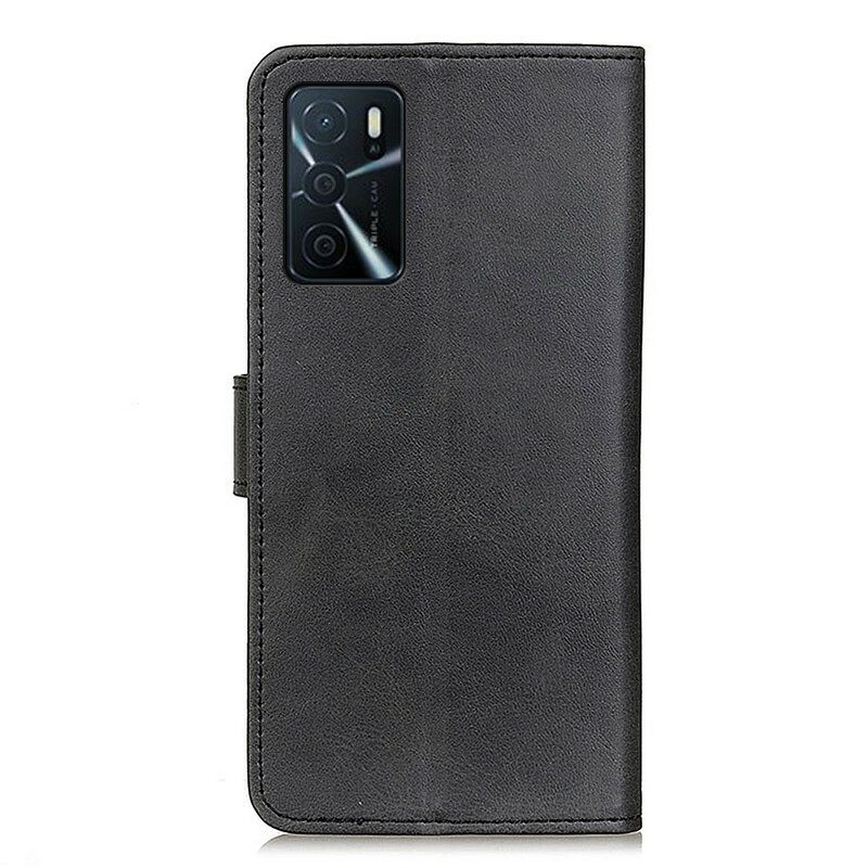 Custodia in pelle Oppo A16 / A16s Retro Effetto Pelle Opaca