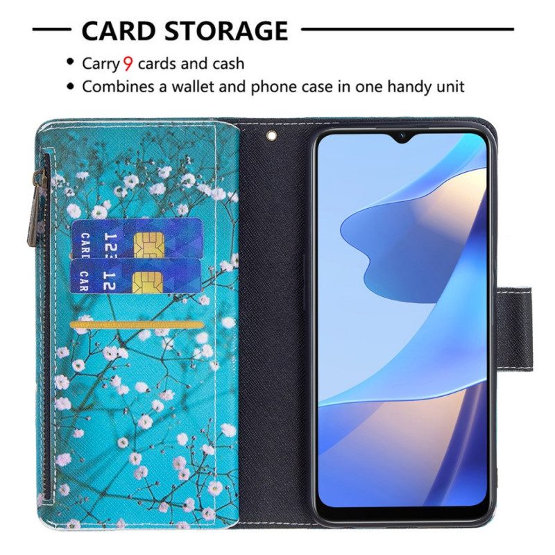 Custodia in pelle Oppo A16 / A16s Tasca Per Albero Con Cerniera