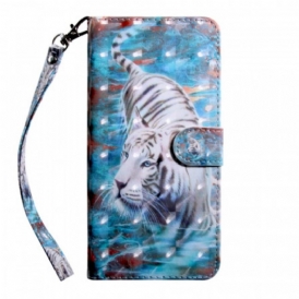 Custodia in pelle Oppo A16 / A16s Tigre In Acqua