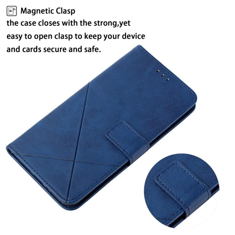 Custodia in pelle Oppo A16 / A16s X Design Stile In Pelle Geo