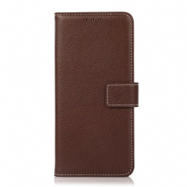 Folio Cover Oppo A16 / A16s Cuciture Litchi Effetto Pelle