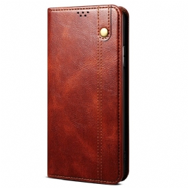 Folio Cover Oppo A16 / A16s Custodia in pelle Ecopelle Cerata