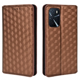 Folio Cover Oppo A16 / A16s Custodia in pelle Effetto Pelle Diamante