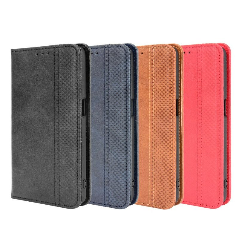 Folio Cover Oppo A16 / A16s Custodia in pelle Effetto Pelle Vintage Stilizzato
