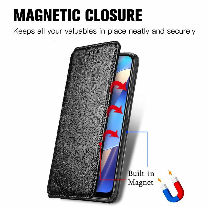 Folio Cover Oppo A16 / A16s Custodia in pelle Mandala