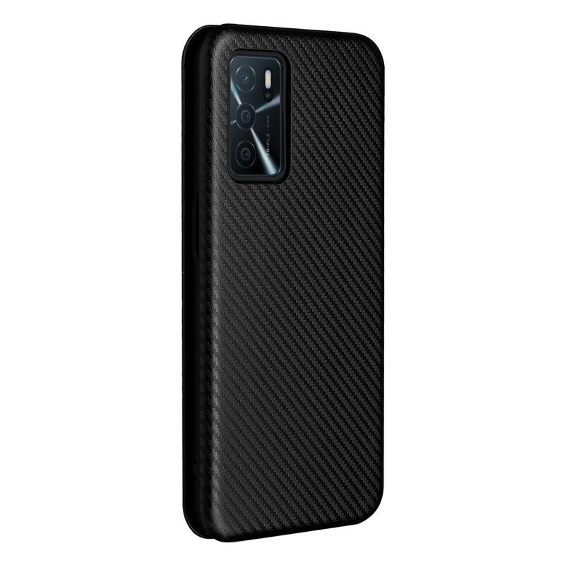 Folio Cover Oppo A16 / A16s Custodia in pelle Silicone Colorato Al Carbonio
