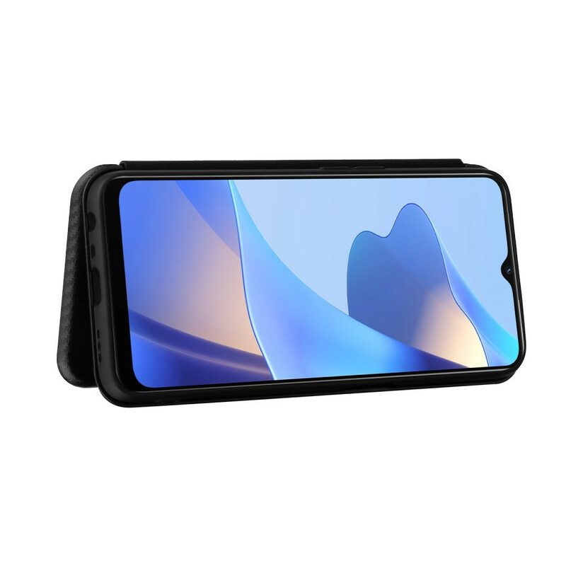 Folio Cover Oppo A16 / A16s Custodia in pelle Silicone Colorato Al Carbonio