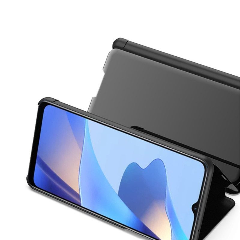 Folio Cover Oppo A16 / A16s Custodia in pelle Specchio