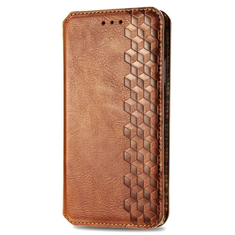 Folio Cover Oppo A16 / A16s Custodia in pelle Texture Diamante Effetto Pelle